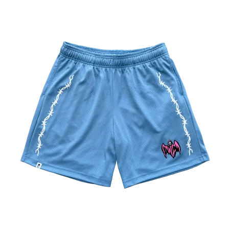 Bat Reaper Mesh Shorts – Light Blue