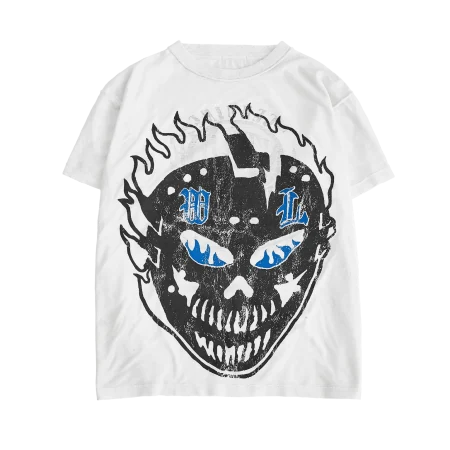 Fiery Glare Artifact Inside-Out Vintage T-Shirt – White