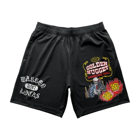 Golden Nugget Mesh Shorts - Black