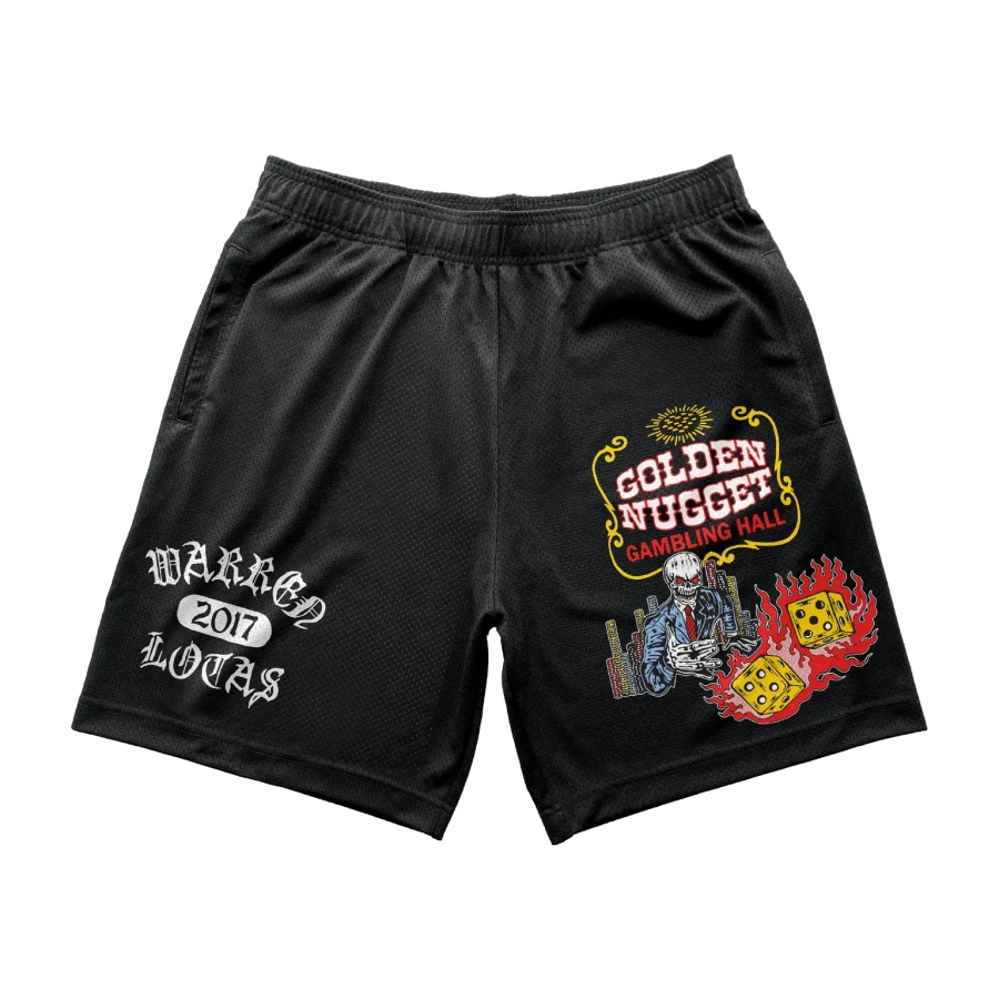 Golden Nugget Mesh Shorts - Black